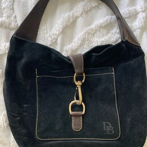 Dooney and Bourke black suede bag